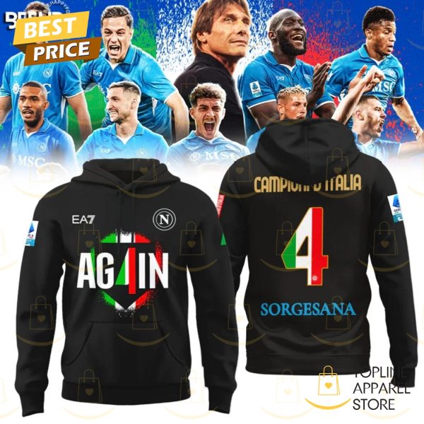SSC Napoli Campione D Italia 2025 Hoodie