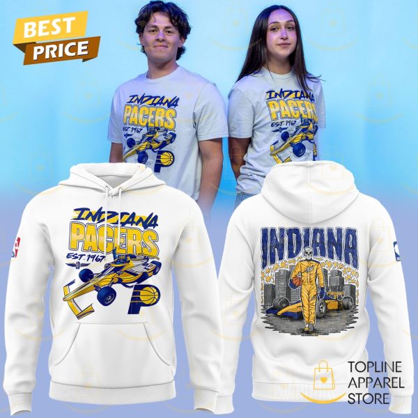 Indiana Pacers Basketball Our Racing Hoodie – White