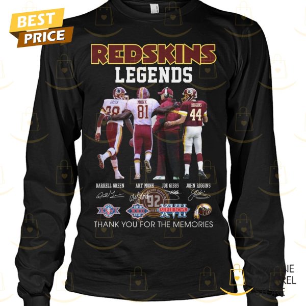 Washington Commanders – Redskins Legends Signature Thank You For The Memories Unisex T-Shirt