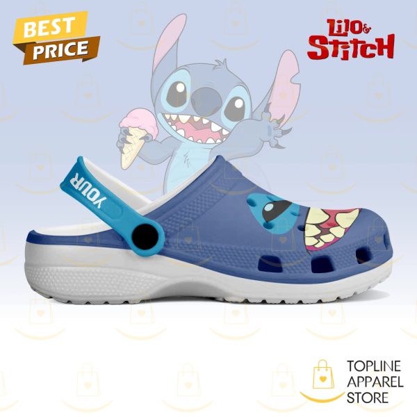 Personalized Stitch Blue Crocs