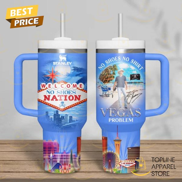 Kenny Chesney Welcome No Shoes Nation Tumbler With Handle And Straw