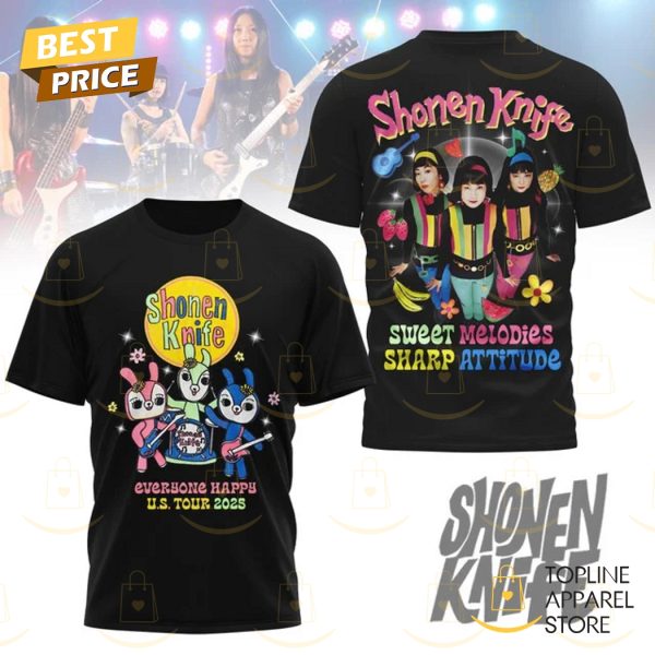 Shonen Knife Sweet Melodies Sharp Attitude 3D T-Shirt