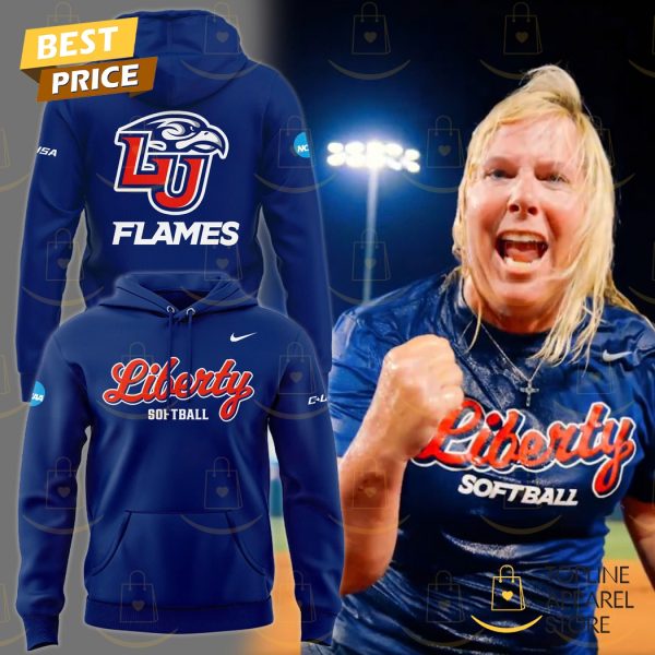 Liberty Lady Flames Softball 2025 Blue Hoodie