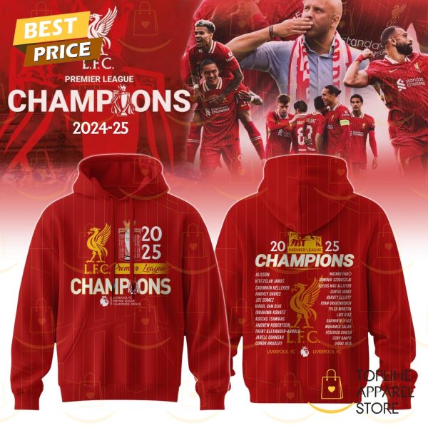 Liverpool FC 2025 Premier League Champions Hoodie