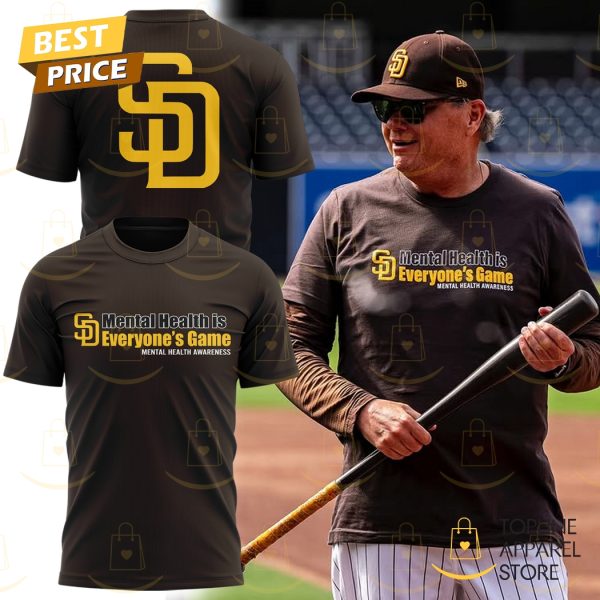 San Diego Padres Mental Health Is Everyone Game 3D T-Shirt