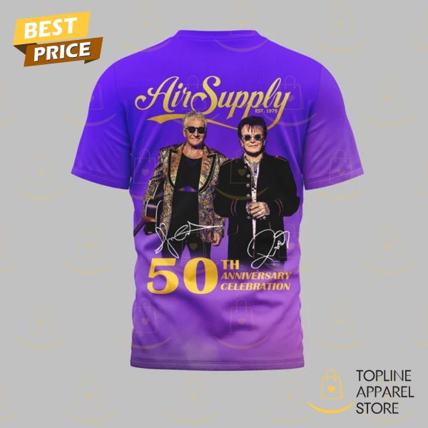 Air Supply 50th Anniversary Celebration Signature 3D T-Shirt