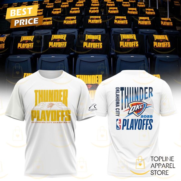 Oklahoma City Thunder Basketball 2025 Playoff 3D T-Shirt
