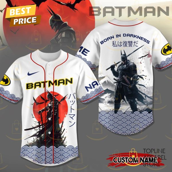 Personalized Batman Born In Darkness Baseball Jersey