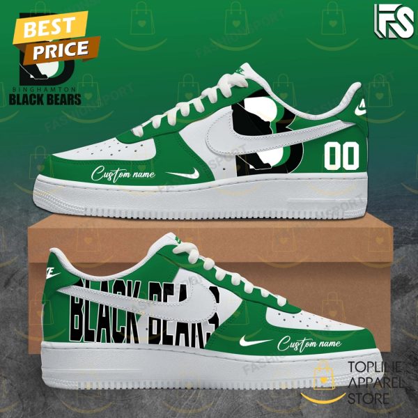 Personalized Binghamton Black Bears Air Force Shoes – Green