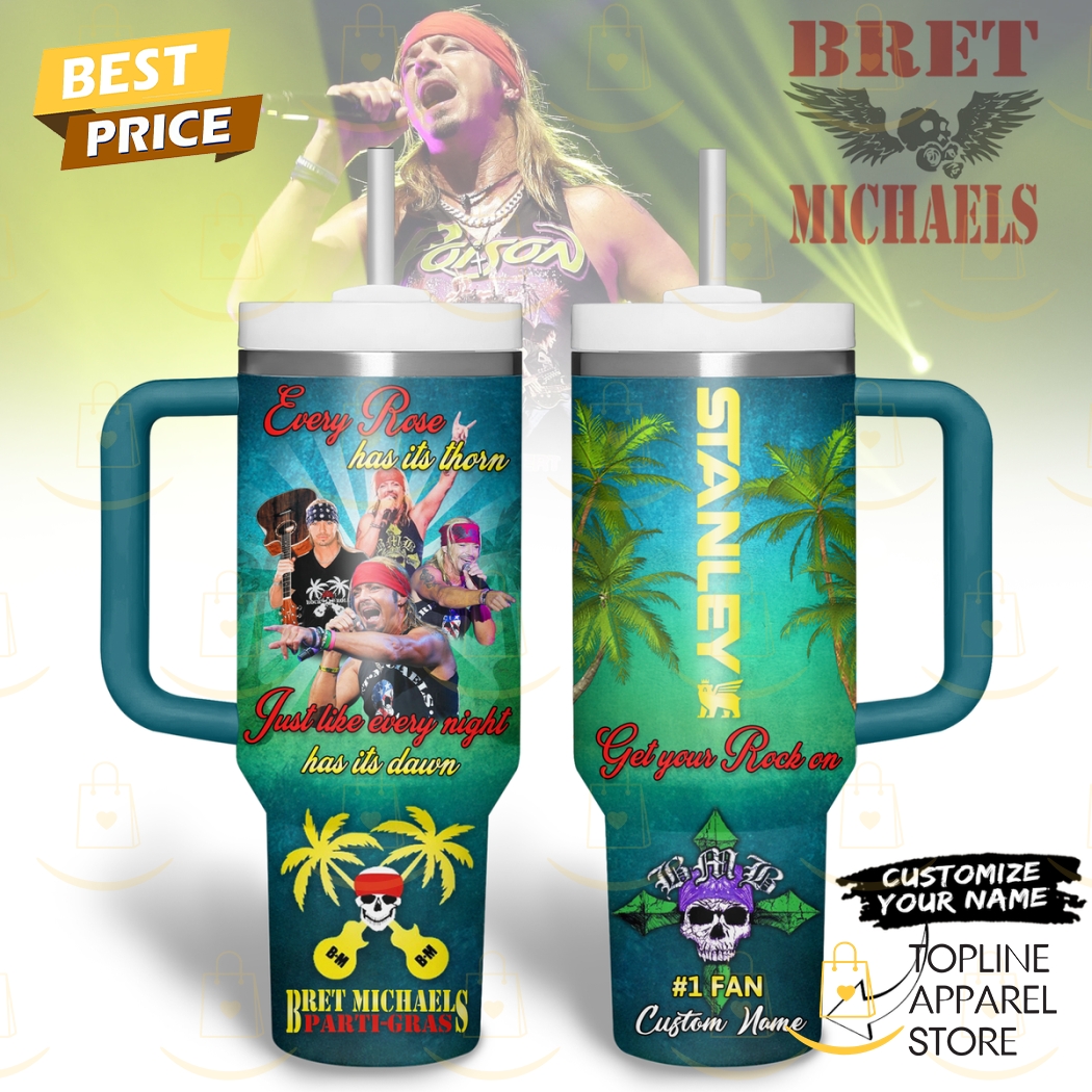 Personalized Bret Michaels Every Rose Has Its Thorn Tumbler With Handle And Straw Personalized Bret Michaels Every Rose Has Its Thorn Tumbler With Handle And Straw