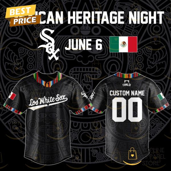 Personalized Chicago White Sox Mexican Heritage 2025 Baseball Jersey – Black