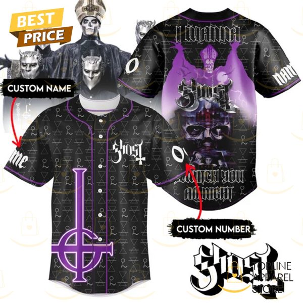Personalized Ghost I Wanna Be With You All Night Baseball Jersey
