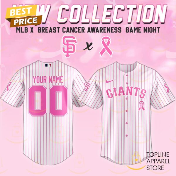 Personalized San Francisco Giants Breast Cancer Awareness Baseball Jersey