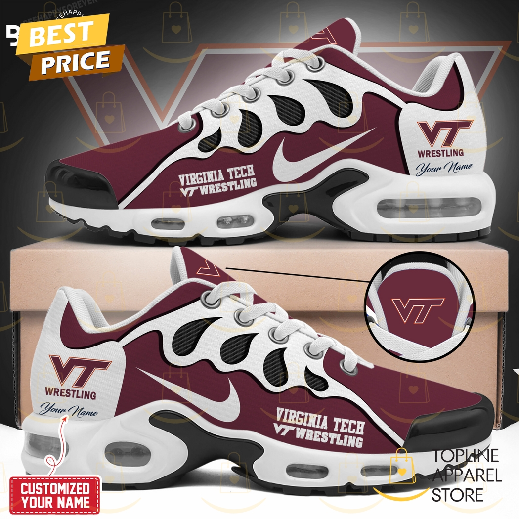 Personalized Virginia Tech Hokies Wrestling 2025 Air Max Plus Shoes Personalized Virginia Tech Hokies Wrestling 2025 Air Max Plus Shoes