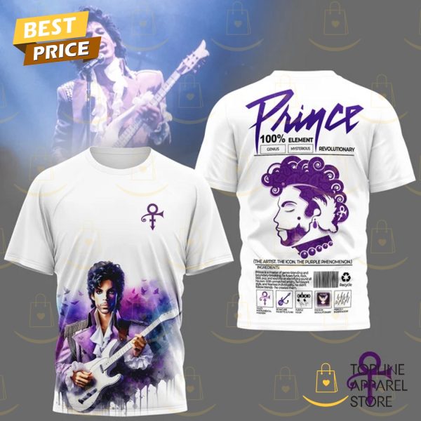 Prince Revolutionary The Artist The Icon The Purple Phenomenon 3D T-Shirt – White