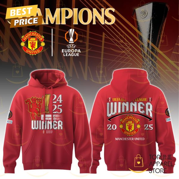 Manchester United 2025 UEFA Europa League Champions Hoodie