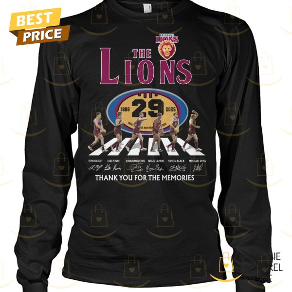 Brisbane Lions The Lions 29 Years 1996-2025 Signature Thank You For The Memories Unisex T-Shirt