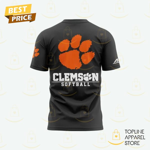 Clemson Tigers 2025 ACC Softball Conference Tournament Champions 3D T-Shirt – Black