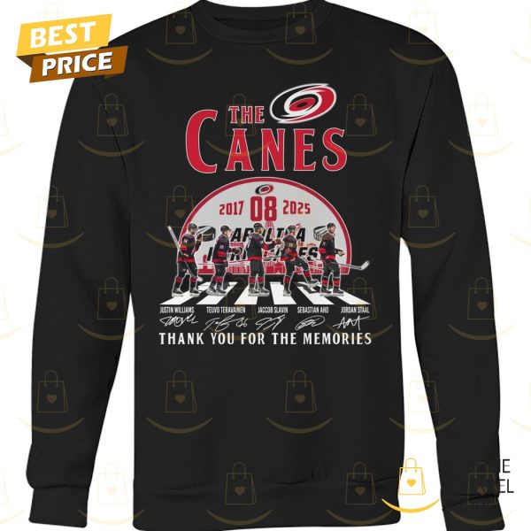 The Canes Carolina Hurricanes 08 Years 2017-2025 Signature Thank You For The Memories Unisex T-Shirt