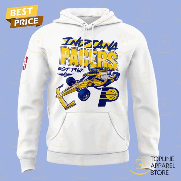Indiana Pacers Basketball Our Racing Hoodie – White