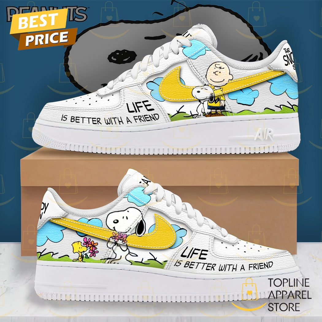 Snoopy Life Is Better With A Friend Air Force 1 Shoes Snoopy Life Is Better With A Friend Air Force 1 Shoes