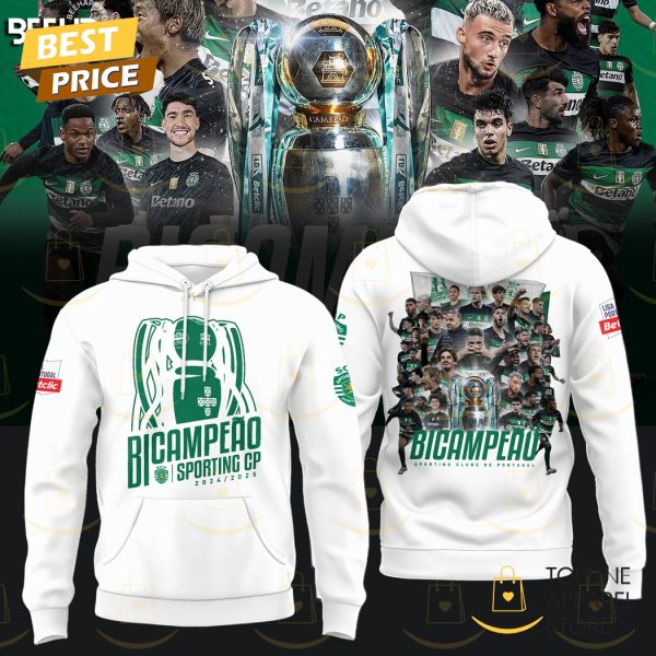 Sporting Clube De Portugal 2025 Champions Hoodie – White
