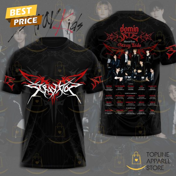 Stray Kids Dominate World Tour 3D T-Shirt