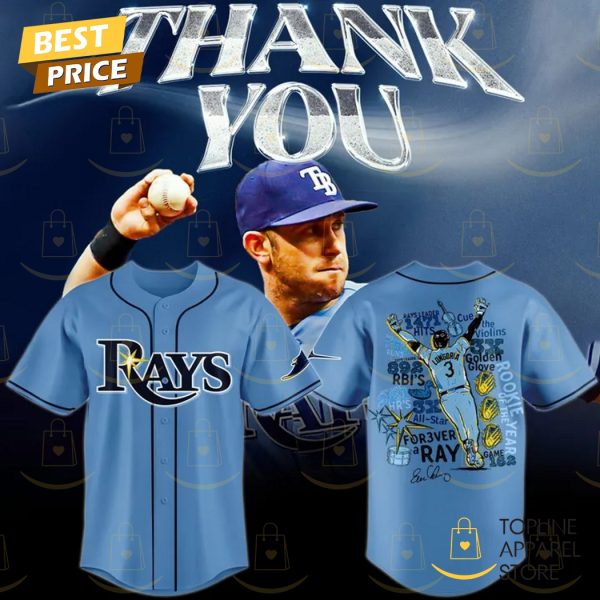 Tampa Bay Rays Evan Longoria Thank You For The Memories Forever A Rays Baseball Jersey