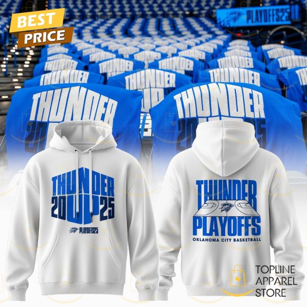 The 2025 Oklahoma City Thunder Playoff Hoodie – White