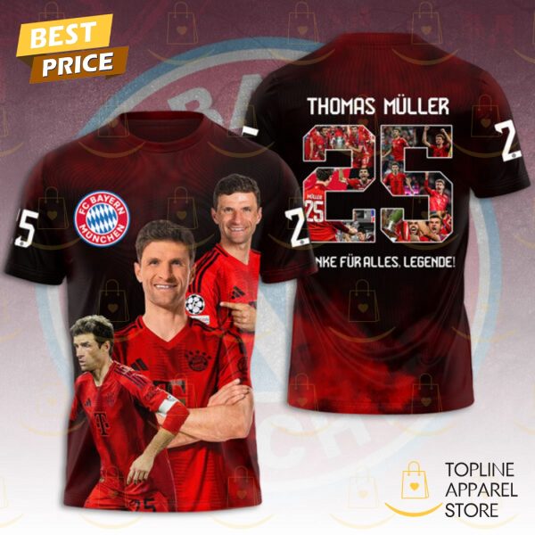 Thomas Muller x FC Bayern Munchen 3D T-Shirt