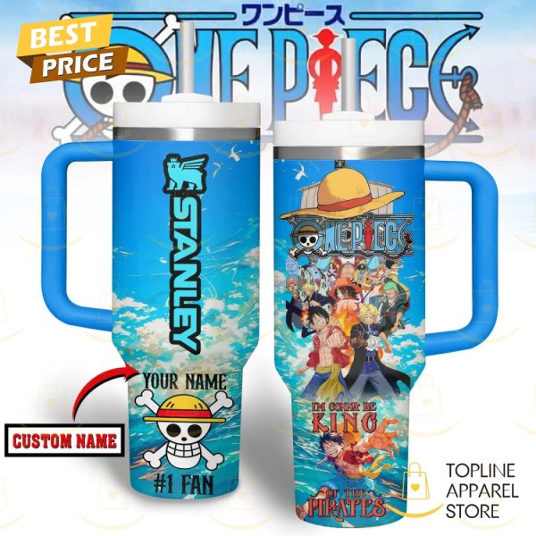 Personalized One Piece Im Gonna Be King Tumbler With Handle And Straw