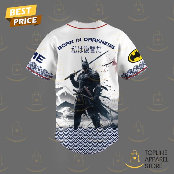 Personalized Batman Born In Darkness Baseball Jersey