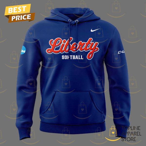 Liberty Lady Flames Softball 2025 Blue Hoodie