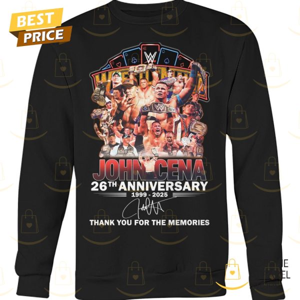 John Cena 26th Anniversary 1999-2026 Signature Thank You For The Memories Unisex T-Shirt