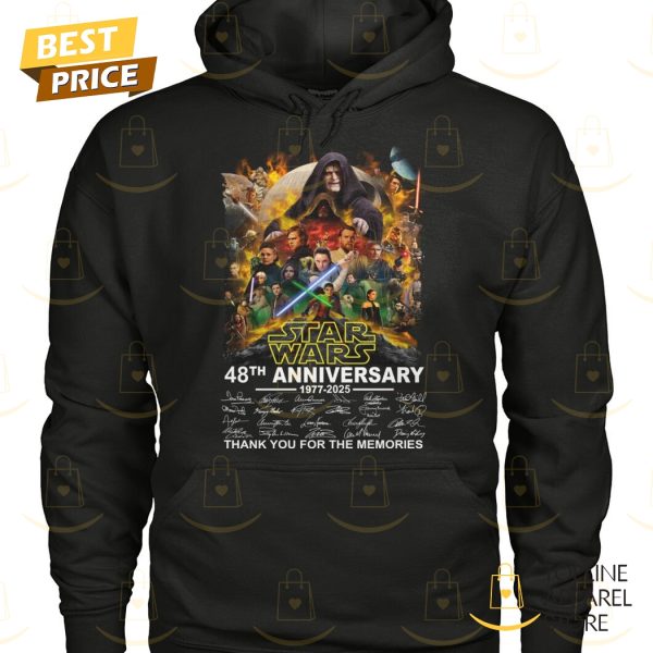 Star Wars 48th Anniversary 1977-2025 Signature Thank You For The Memories Unisex T-Shirt
