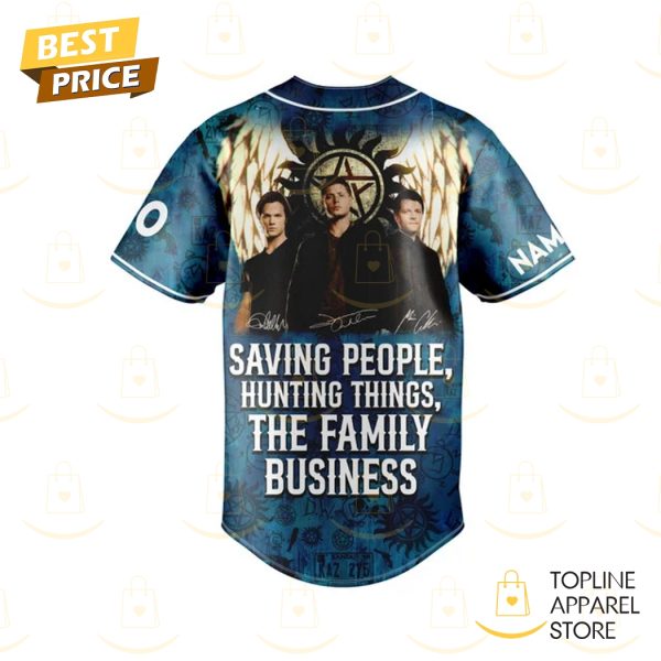 Personalized Supernatural Saving People Hunting Things The Family Business Baseball Jersey