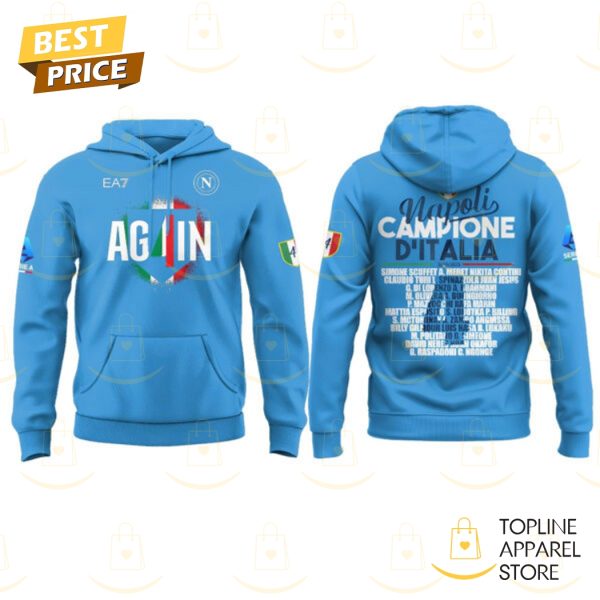 SSC Napoli Campione D Italia 2024-2025 Hoodie – Blue