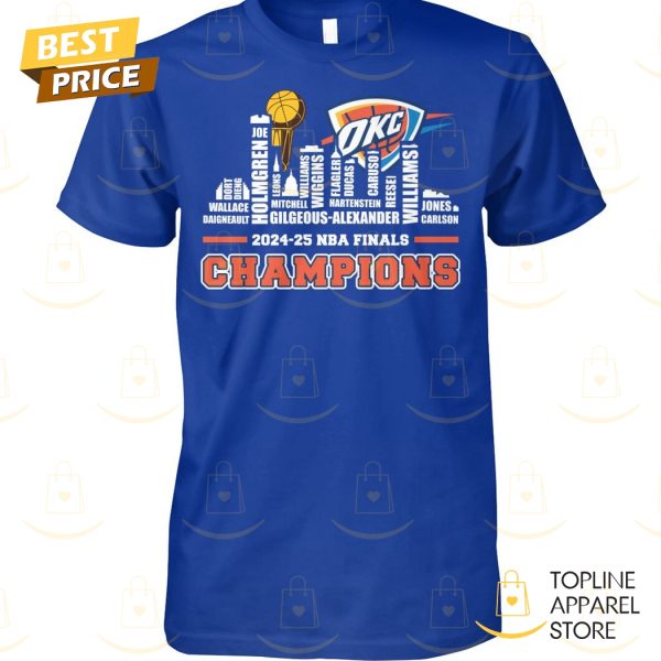 2024-25 NBA Finals Champions Oklahoma City Thunder Unisex T-Shirt