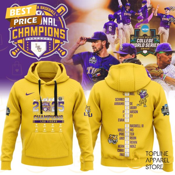 2025 LSU Tigers 2025 NCAA Division National Champions Hoodie – Gold