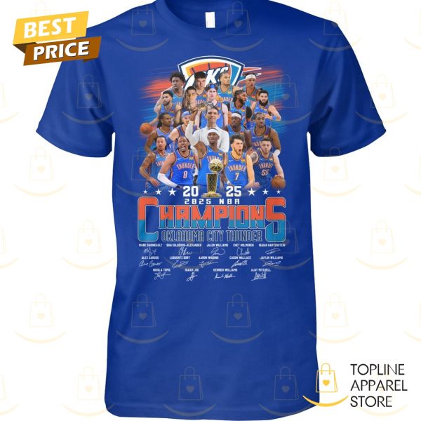 2025 NBA Finals Champions Oklahoma City Thunder Signature Unisex T-Shirt