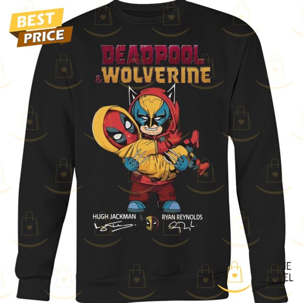 Deadpool And Wolverine Ryan Reynolds x Hugh Jackman Signature Unisex T-Shirt