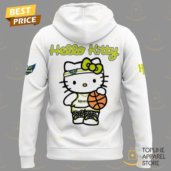 Dallas Wings Basketball Kitty 2025 White Hoodie