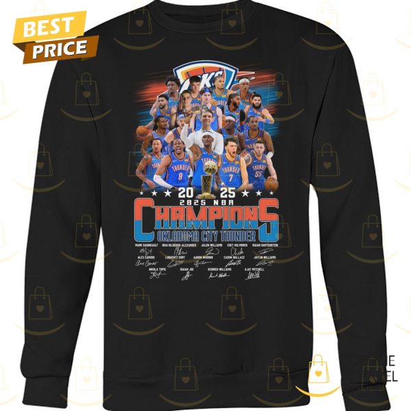 2025 NBA Finals Champions Oklahoma City Thunder Signature Unisex T-Shirt