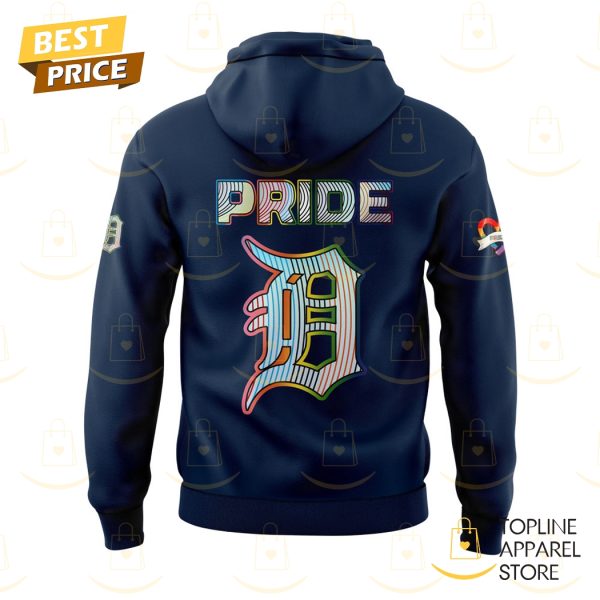 Detroit Tigers Pride Month 2025 Hoodie – Blue