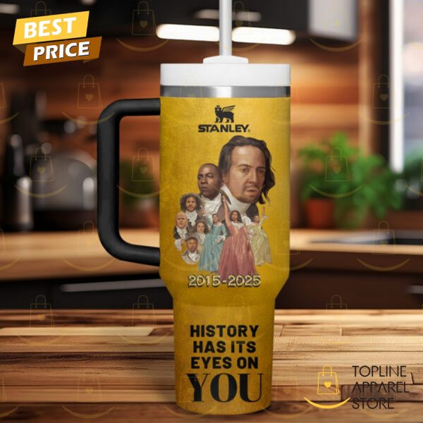 Personalized Hamilton An American Musical 10 Years Anniversary 2015-2025 Tumbler With Handle And Straw