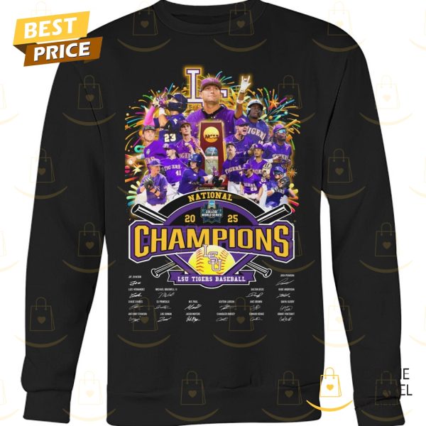 LSU Tigers Baseball National 2025 Champions Signature Unisex T-Shirt