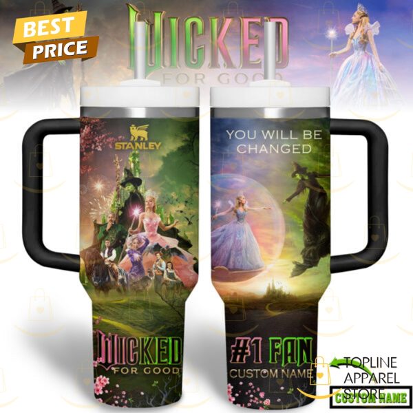 Personalized Wicked For Good Tumbler With Handle And Straw