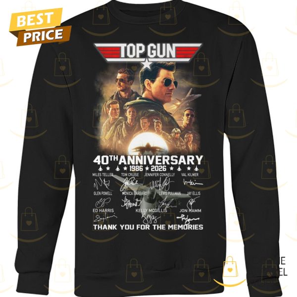 Top Gun 40th Anniversary 1986-2026 Signature Thank You For The Memories Unisex T-Shirt