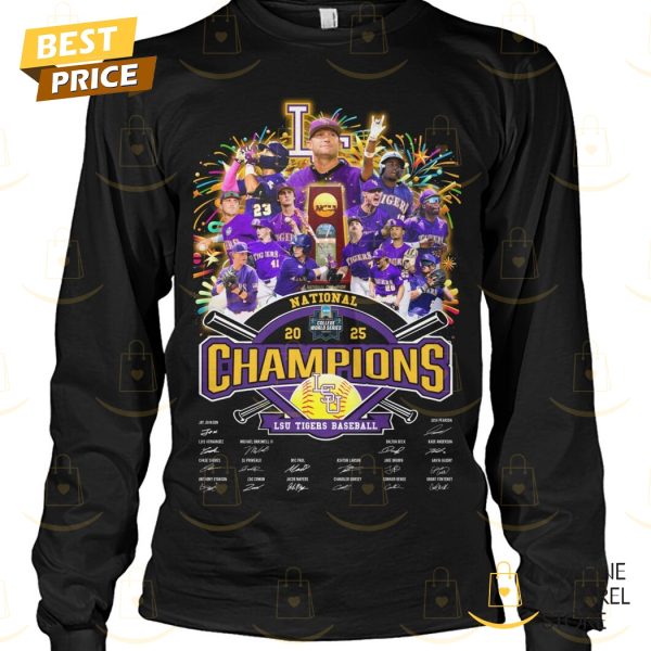 LSU Tigers Baseball National 2025 Champions Signature Unisex T-Shirt