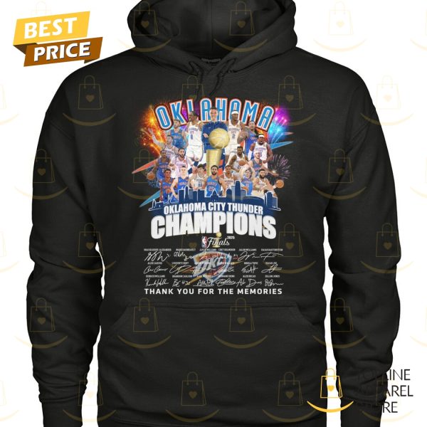 Oklahoma City Thunder Champions Finals Signature Thank You For The Memories Unisex T-Shirt